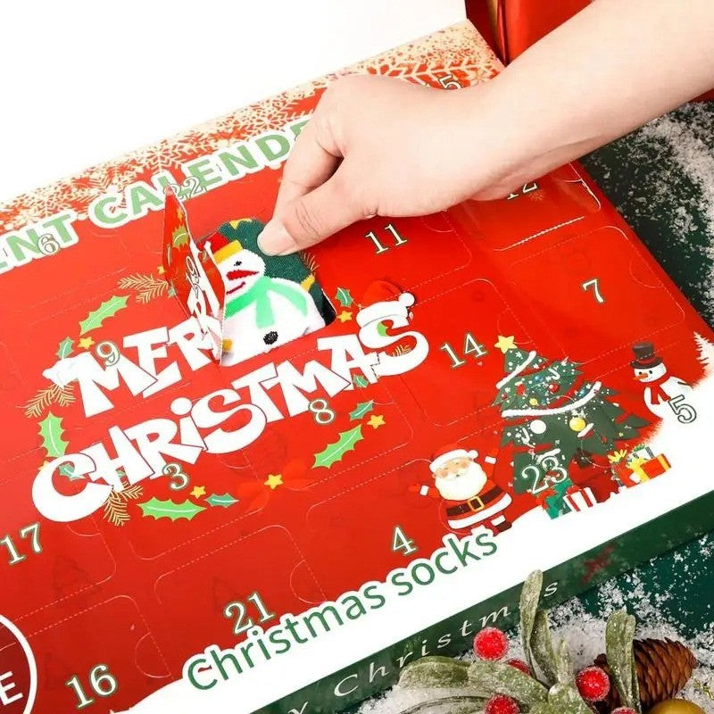 Christmas Sock Advent Calendar 2025 Xmas Countdown Calendar for Adults Men Women