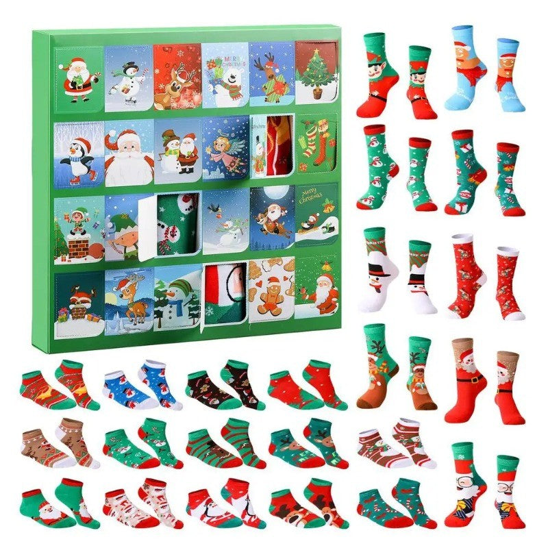 Christmas Sock Advent Calendar 2025 Xmas Countdown Calendar for Adults Men Women