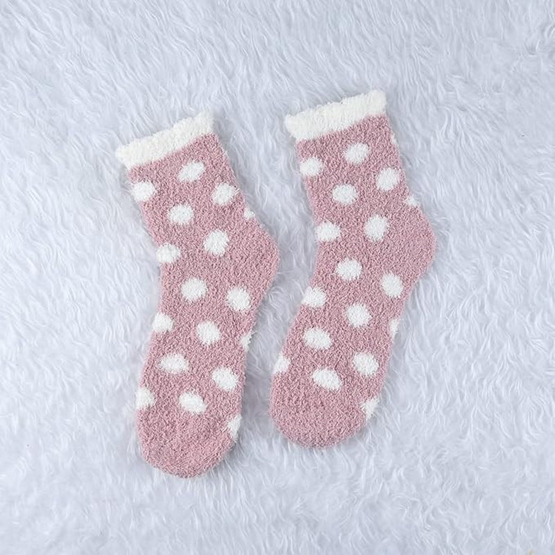 FEPITO Socks Women’S Winter Fluffy Bed Socks – 4 Pairs Cozy Fuzzy Slipper Socks