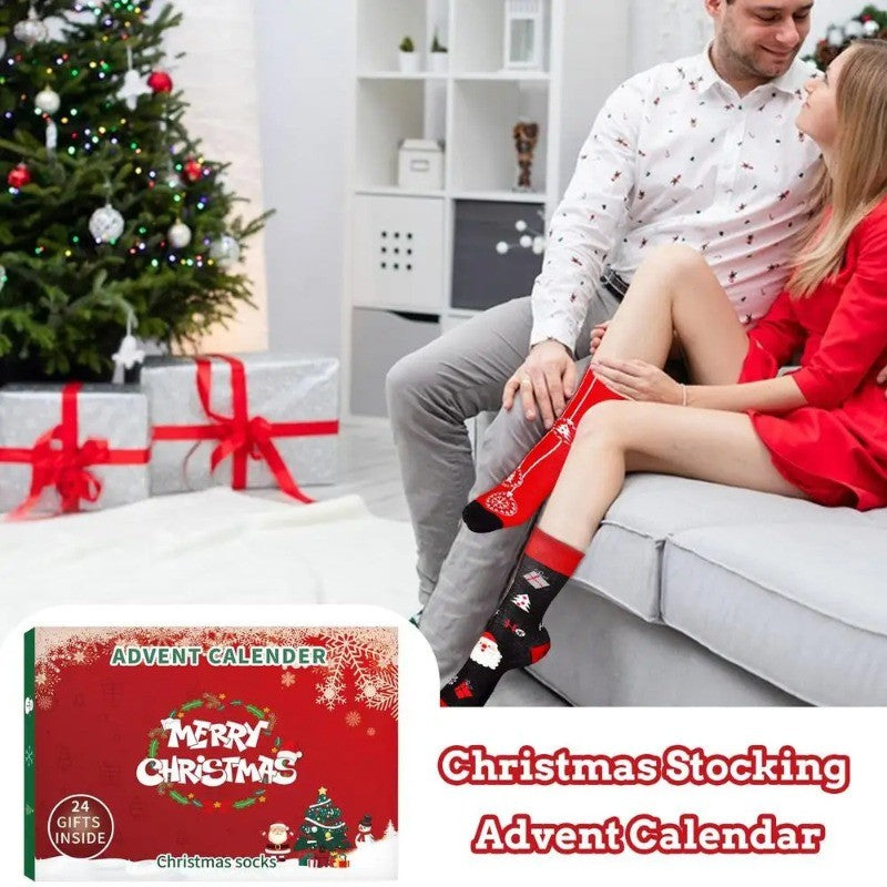 Christmas Sock Advent Calendar 2025 Xmas Countdown Calendar for Adults Men Women